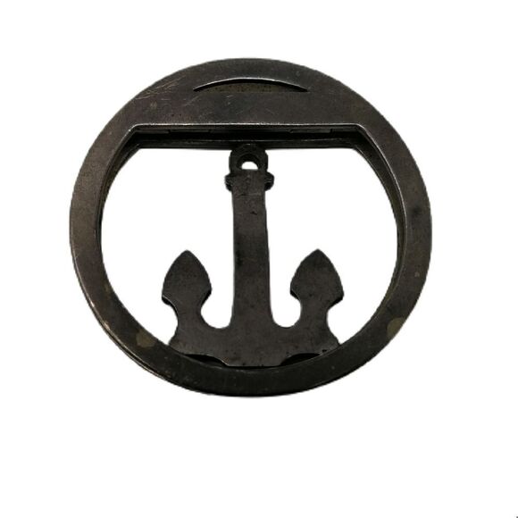 Rare Vintage Gucci 800 Silver & Cobalt Blue Enamel Anchor Money Clip | Circa 195 - Picture 3 of 4